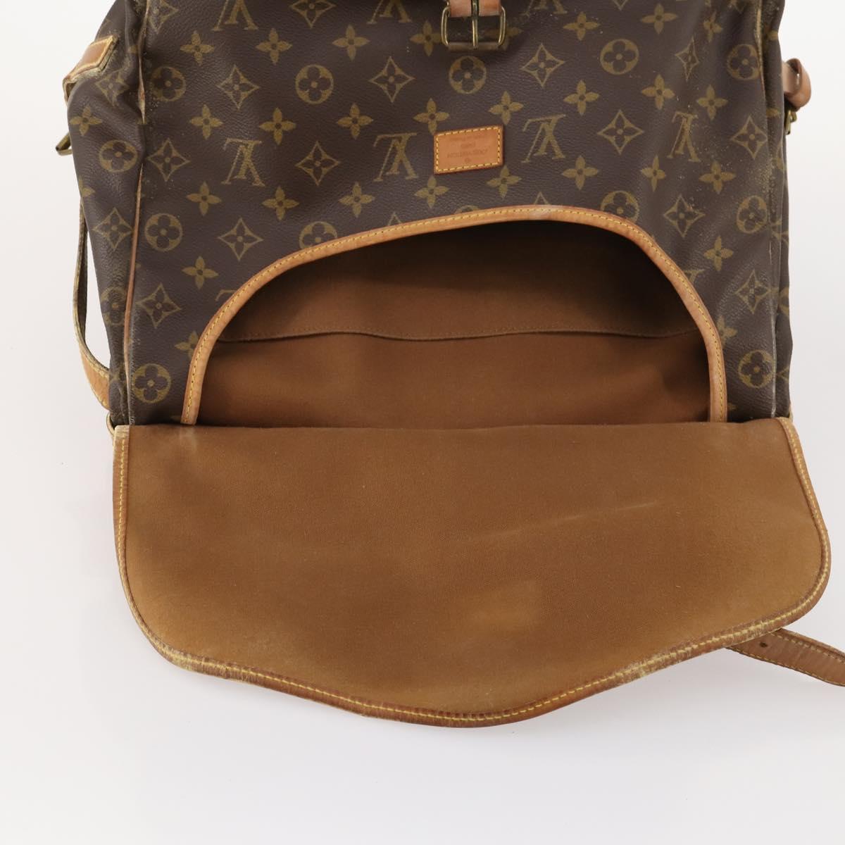 LOUIS VUITTON Monogram Saumur 35 Shoulder Bag M42254 LV Auth 172676