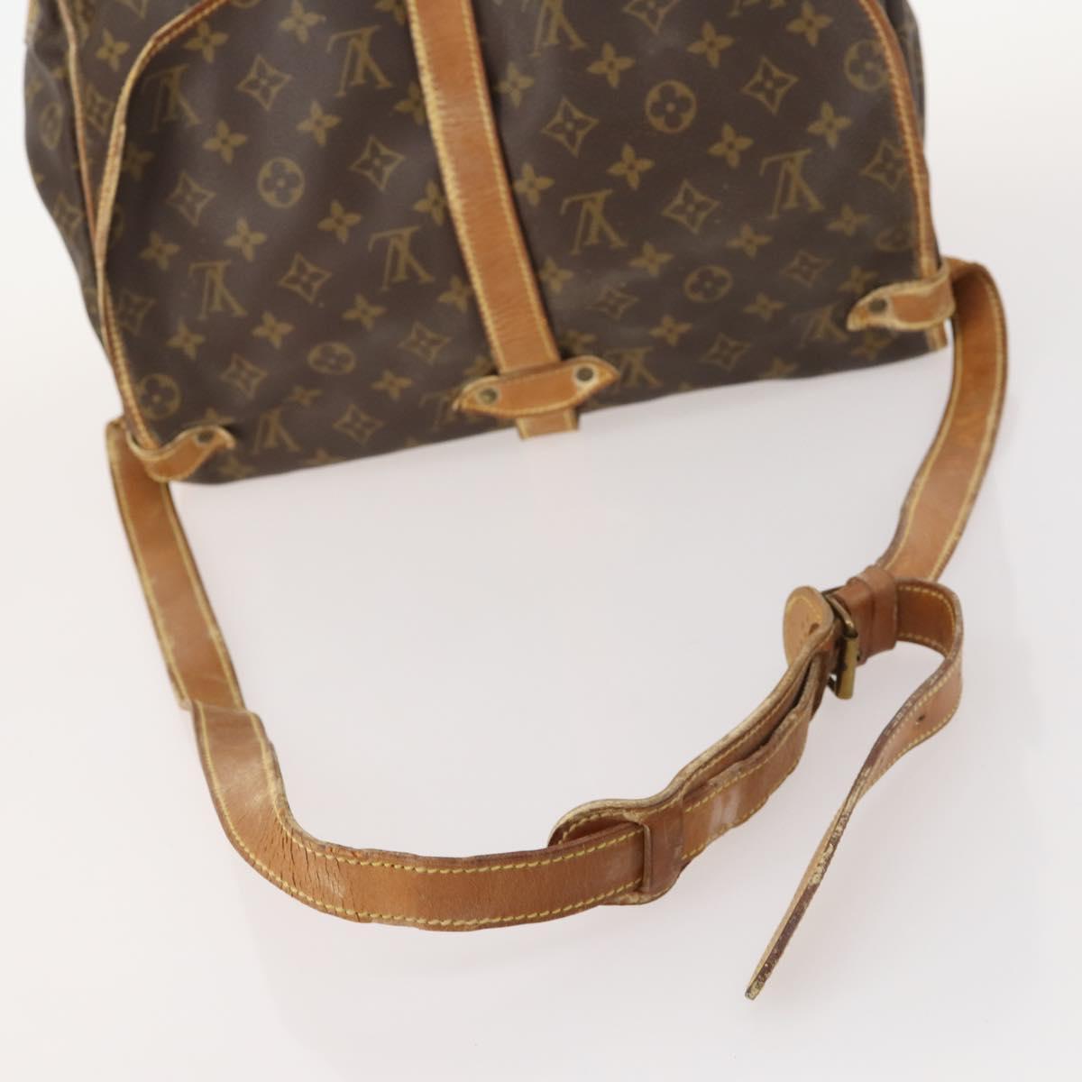 LOUIS VUITTON Monogram Saumur 35 Shoulder Bag M42254 LV Auth 172676