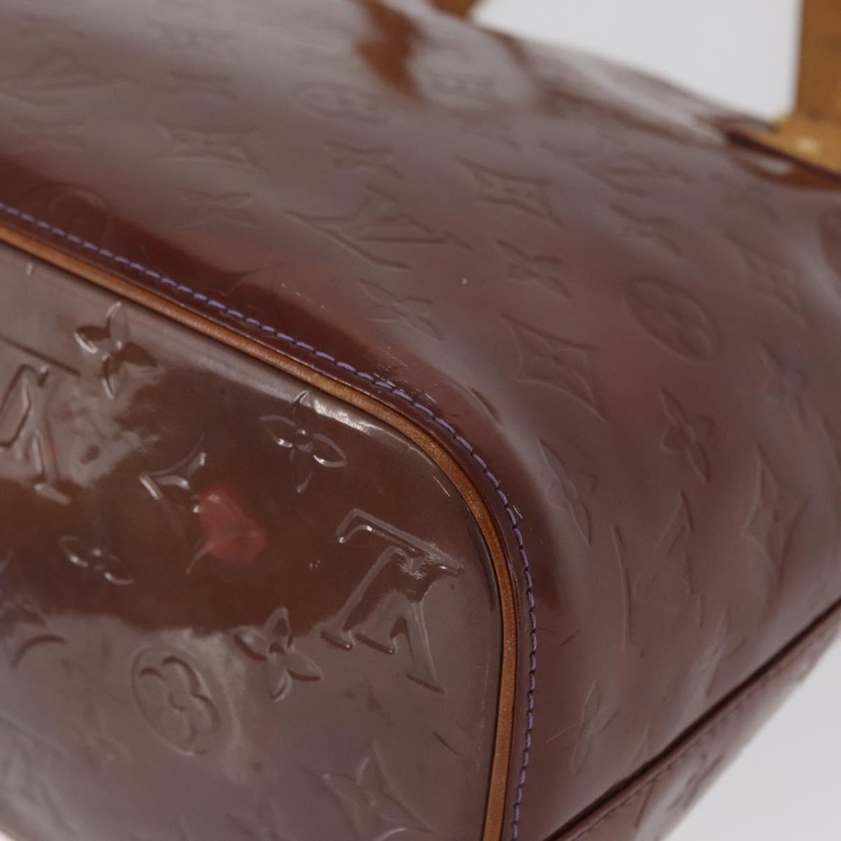 LOUIS VUITTON Monogram Vernis Houston Hand Bag Purple Viole M91093 Auth 172677