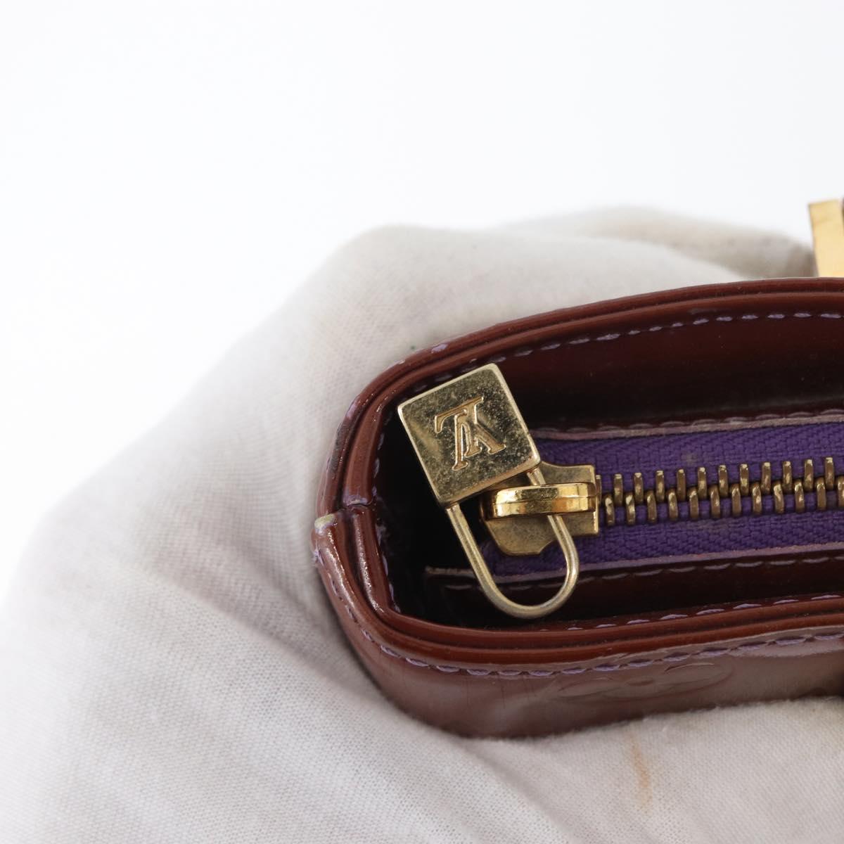 LOUIS VUITTON Monogram Vernis Houston Hand Bag Purple Viole M91093 Auth 172677
