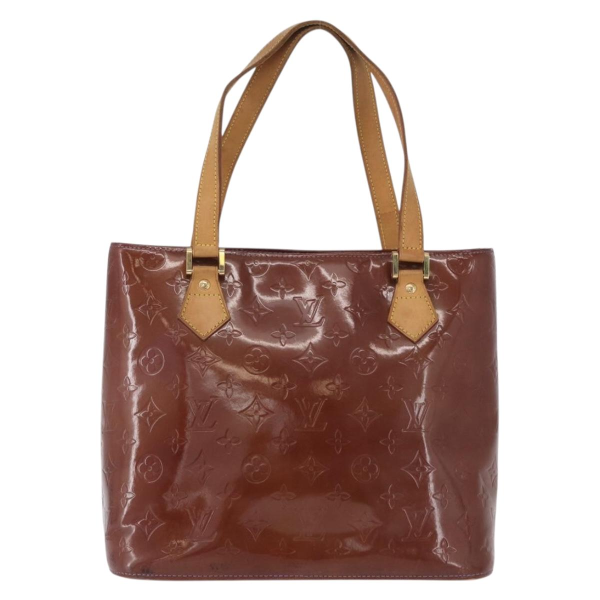 LOUIS VUITTON Monogram Vernis Houston Hand Bag Purple Viole M91093 Auth 172677