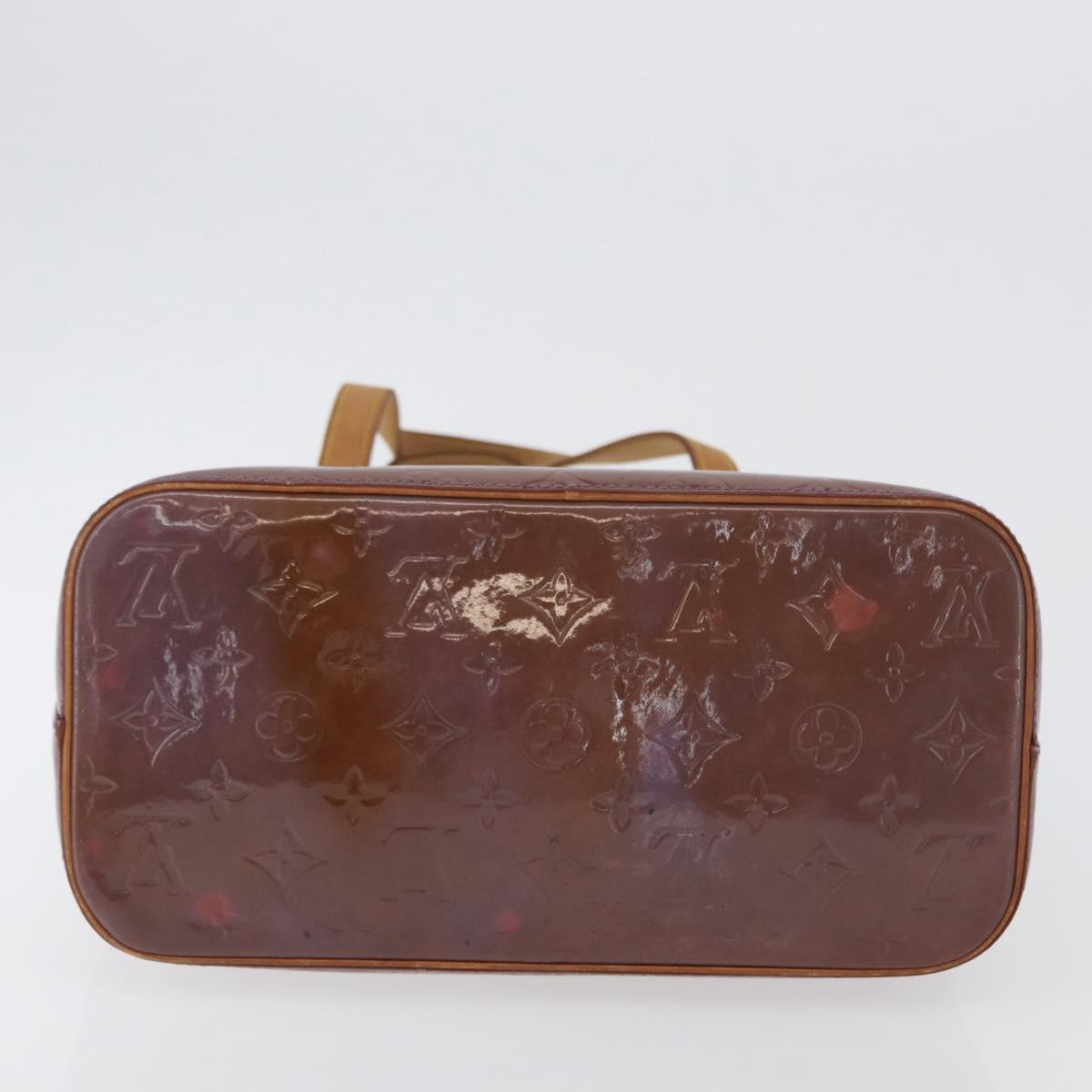 LOUIS VUITTON Monogram Vernis Houston Hand Bag Purple Viole M91093 Auth 172677