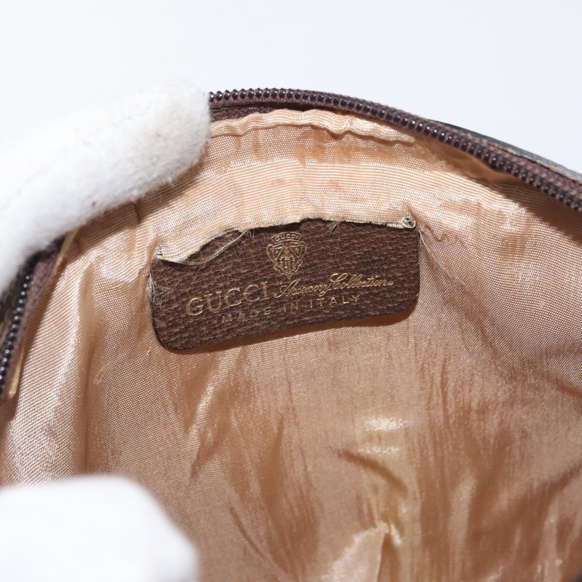 GUCCI GG Supreme Web Sherry Line Bag PVC Beige Gold 001 3654 5 Auth 172680