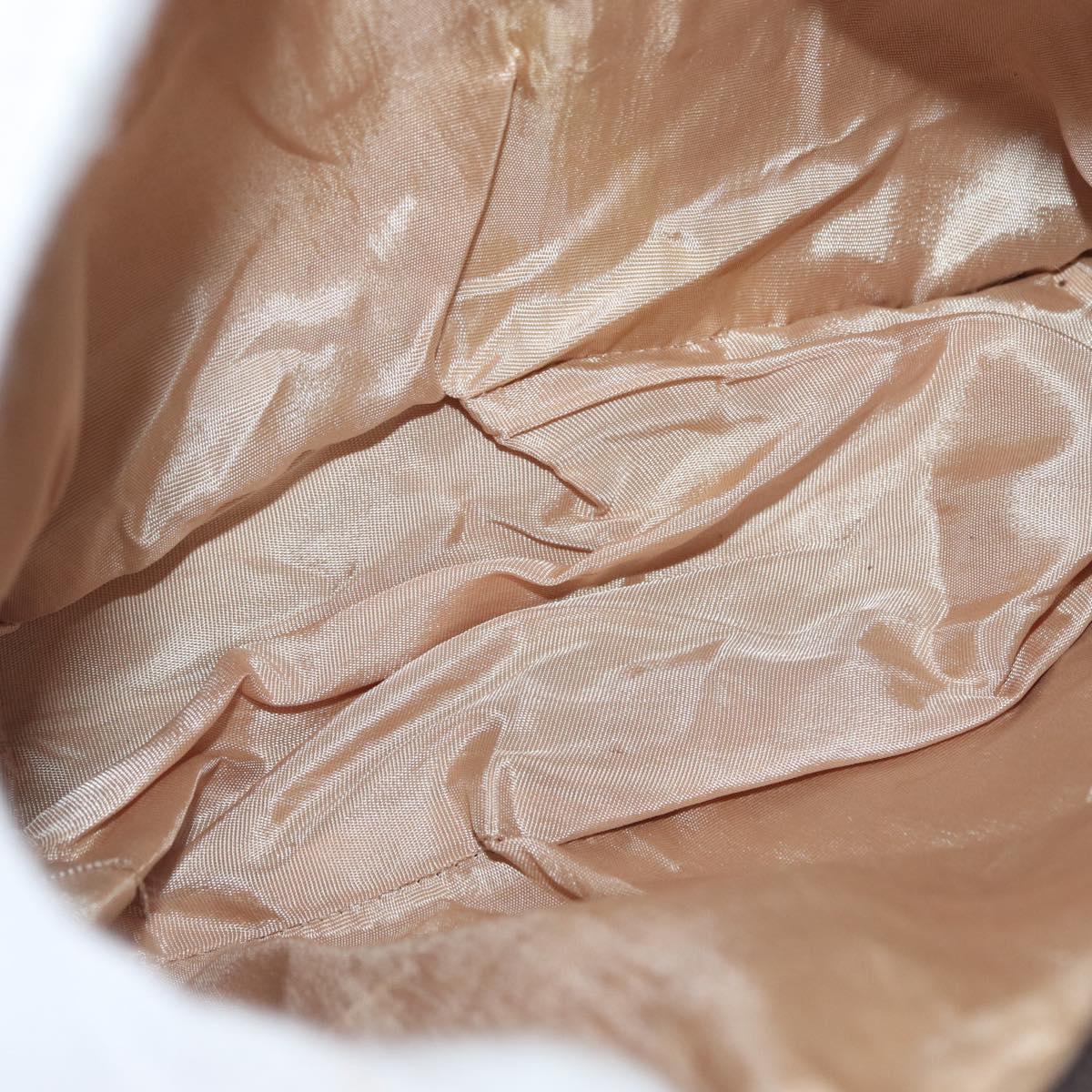 GUCCI GG Supreme Web Sherry Line Bag PVC Beige Gold 001 3654 5 Auth 172680