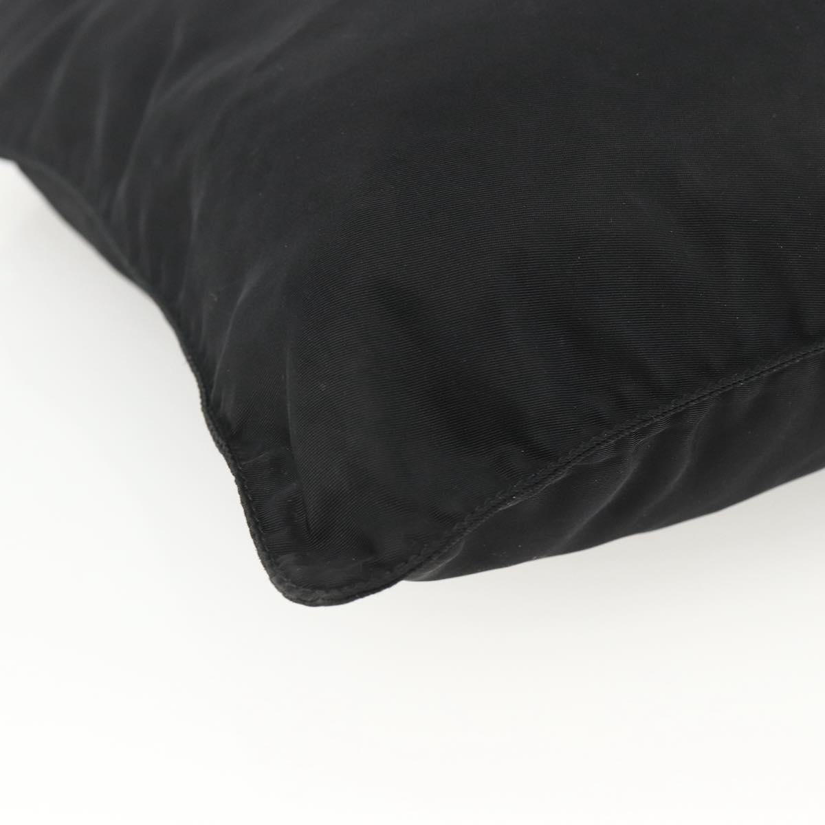 PRADA Shoulder Bag Nylon Black Silver Auth 172683