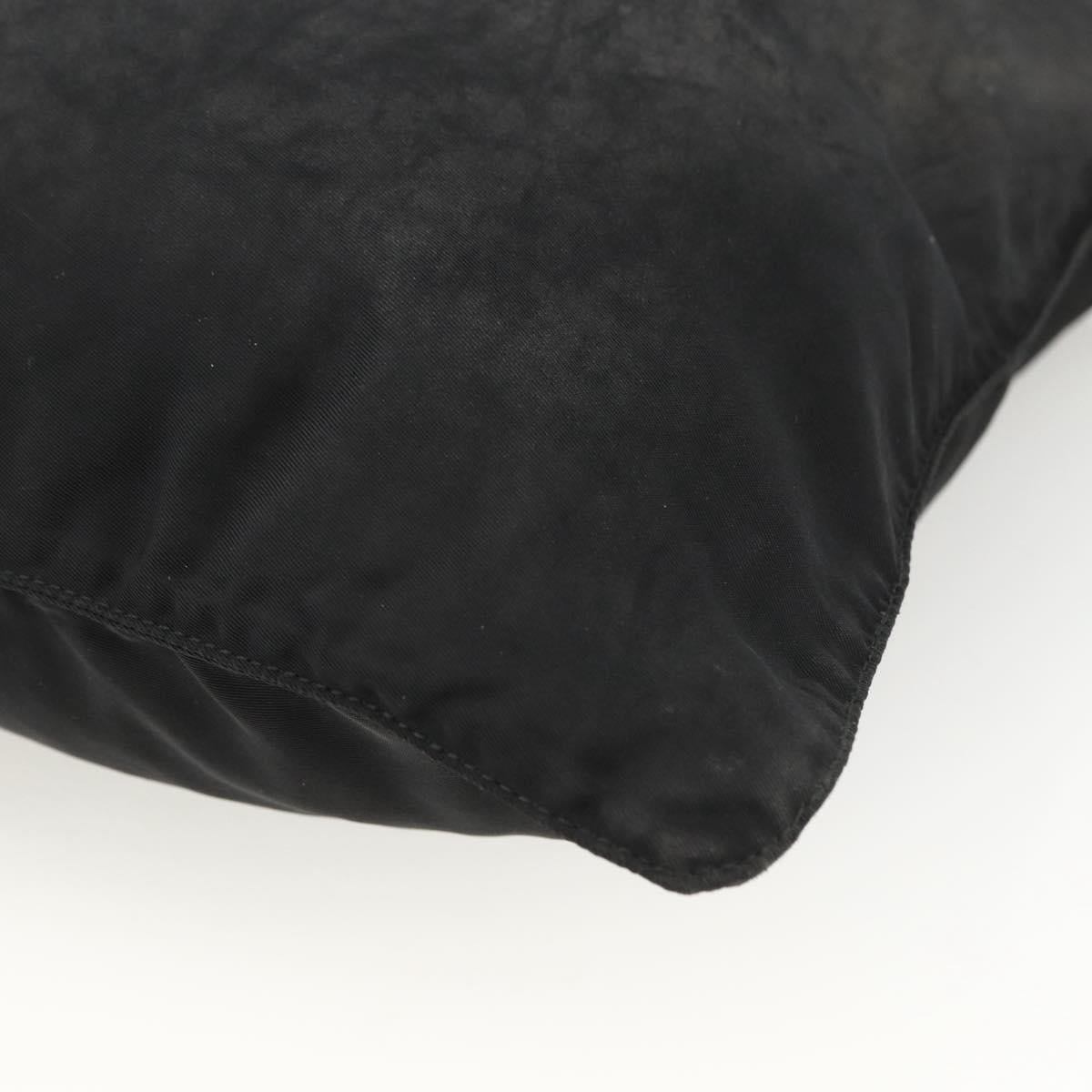 PRADA Shoulder Bag Nylon Black Silver Auth 172683