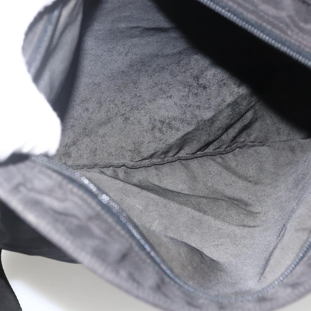 PRADA Shoulder Bag Nylon Black Silver Auth 172683