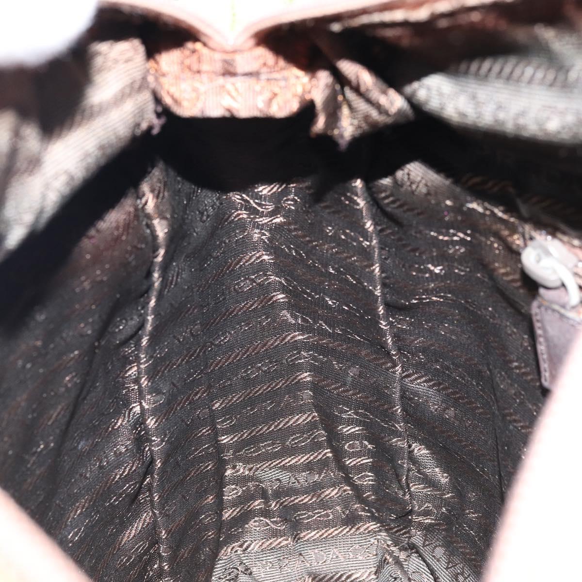 PRADA Tote Bag Nylon Green Silver Auth 172684