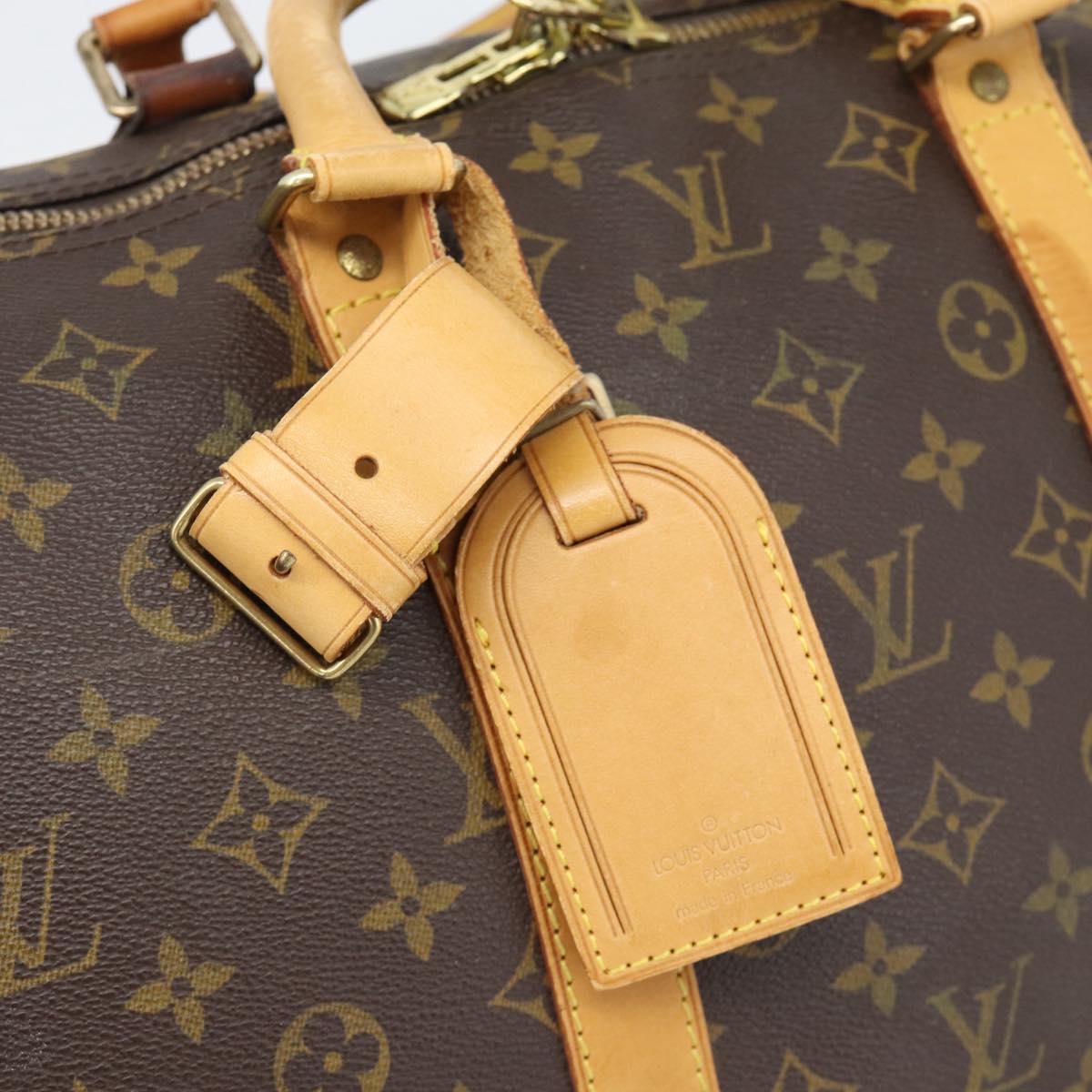LOUIS VUITTON Monogram Keepall Bandouliere 55 Boston Bag M41414 LV Auth 172687