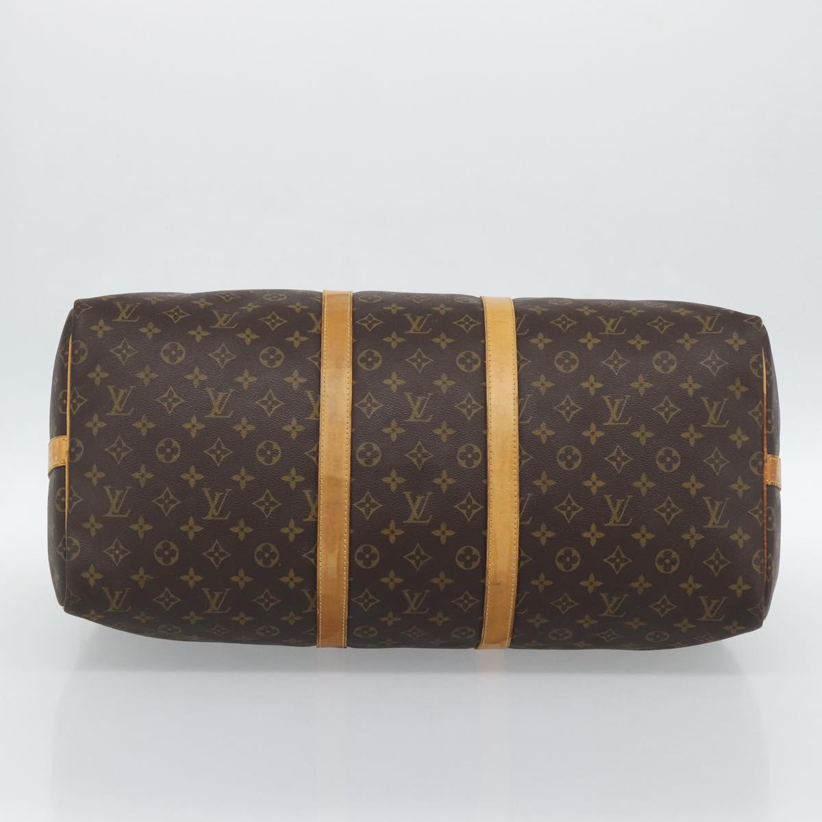 LOUIS VUITTON Monogram Keepall Bandouliere 55 Boston Bag M41414 LV Auth 172687