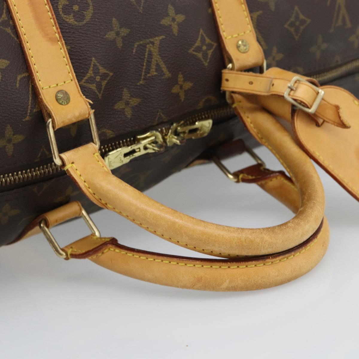 LOUIS VUITTON Monogram Keepall Bandouliere 55 Boston Bag M41414 LV Auth 172687