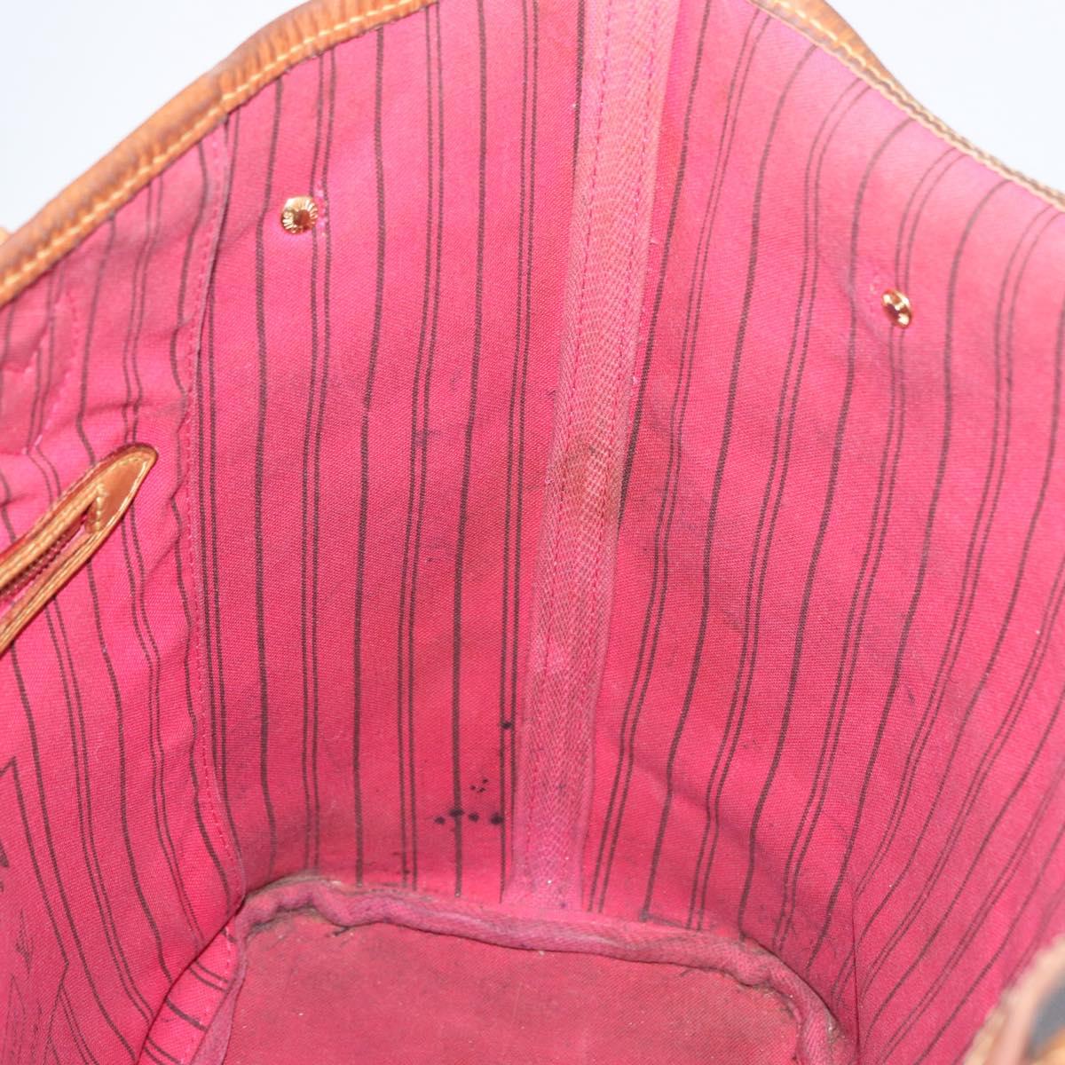 LOUIS VUITTON Monogram Bay Neverfull MM Tote Bag Red Pink M41991 LV Auth 172688