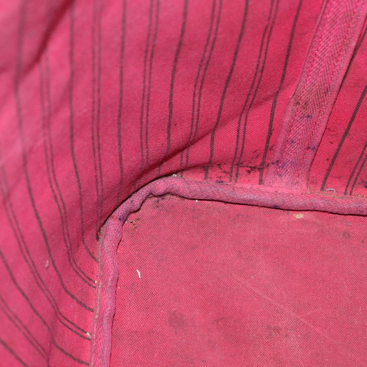 LOUIS VUITTON Monogram Bay Neverfull MM Tote Bag Red Pink M41991 LV Auth 172688