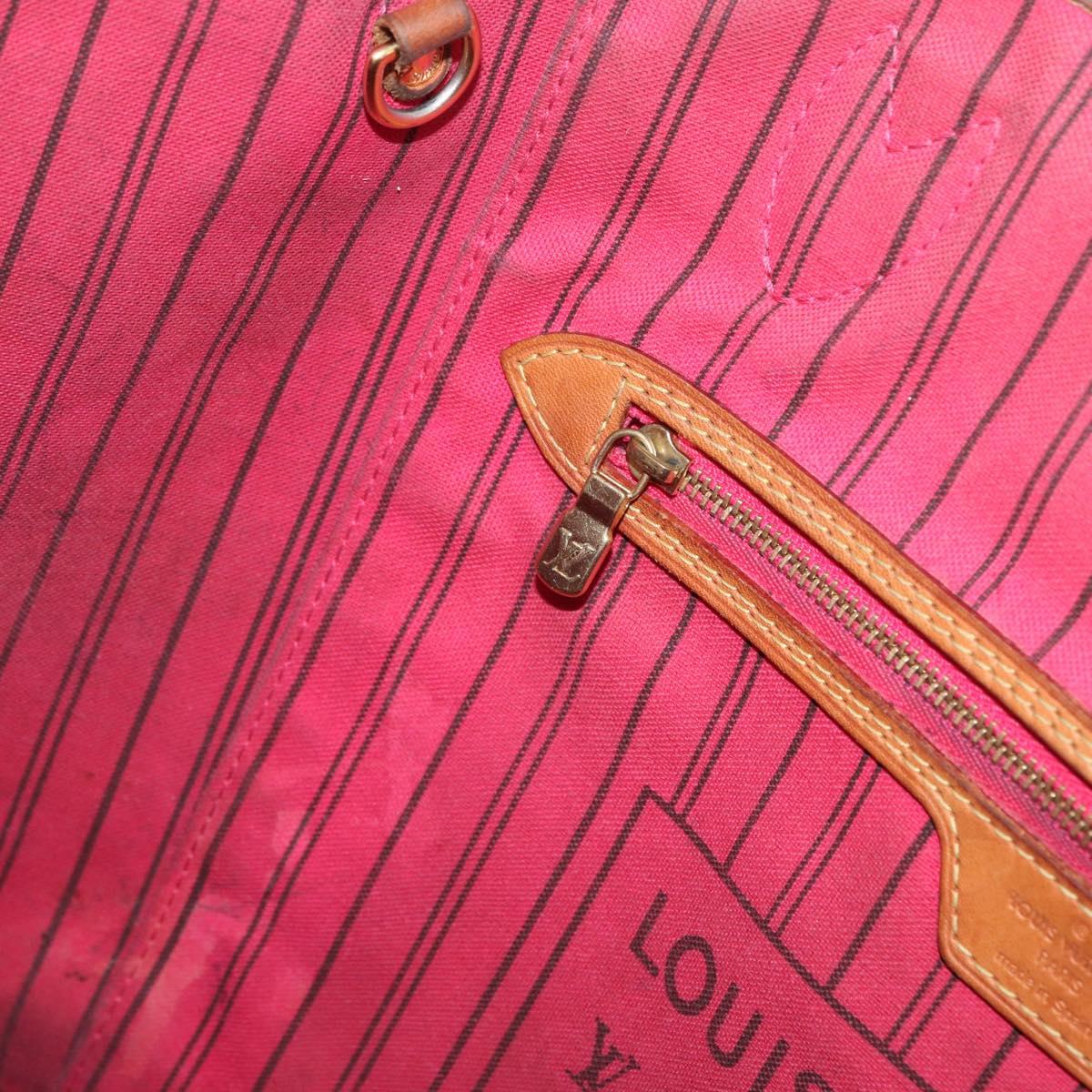 LOUIS VUITTON Monogram Bay Neverfull MM Tote Bag Red Pink M41991 LV Auth 172688