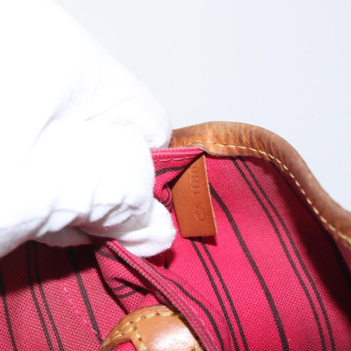 LOUIS VUITTON Monogram Bay Neverfull MM Tote Bag Red Pink M41991 LV Auth 172688