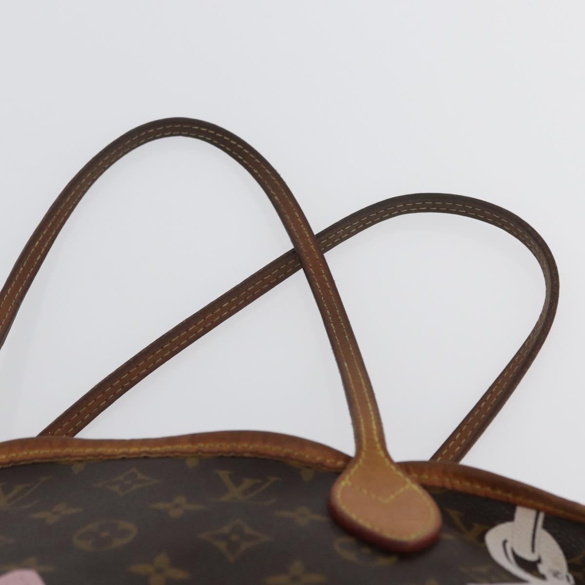 LOUIS VUITTON Monogram Bay Neverfull MM Tote Bag Red Pink M41991 LV Auth 172688