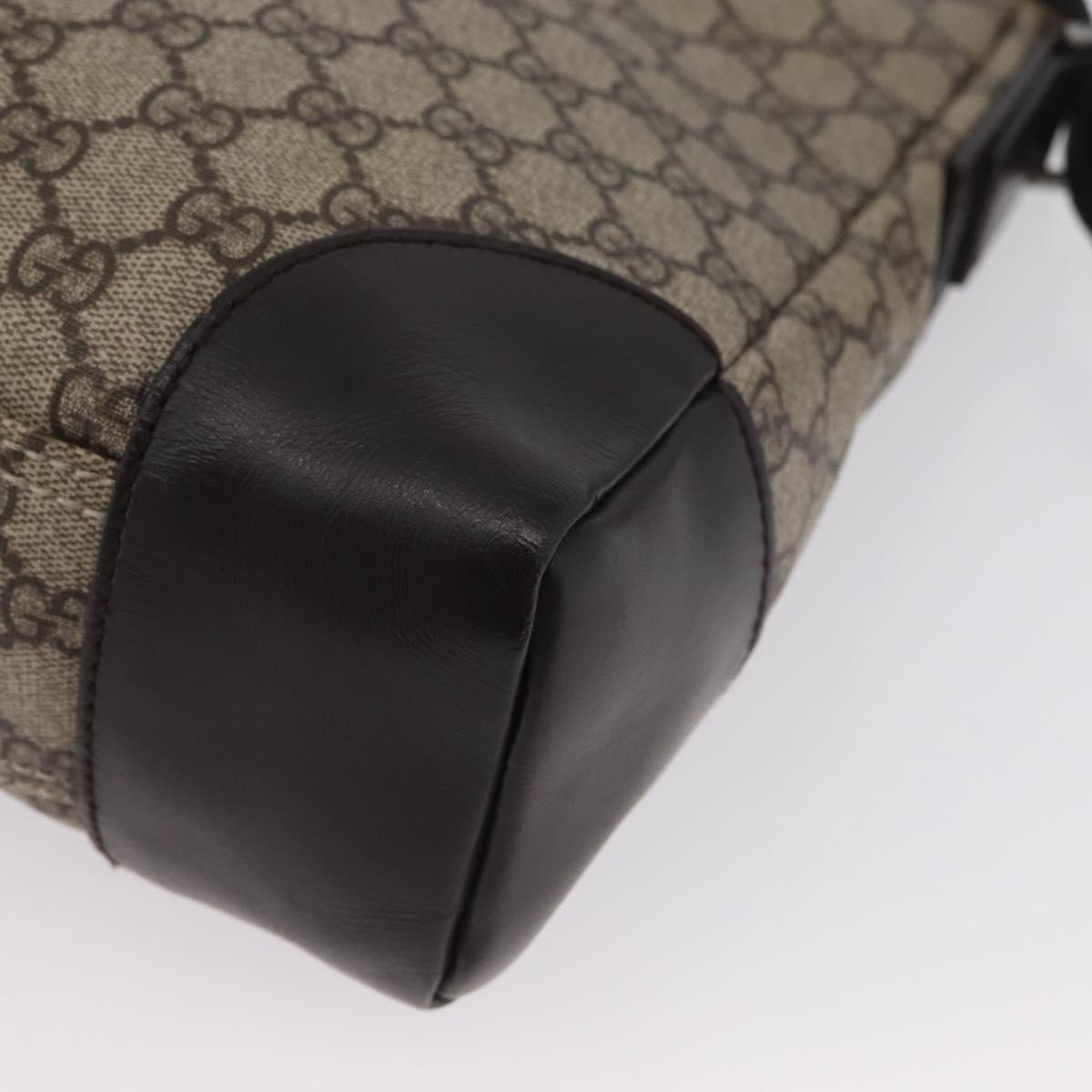 GUCCI GG Canvas Shoulder Bag PVC Beige Silver 110054 Auth 172689