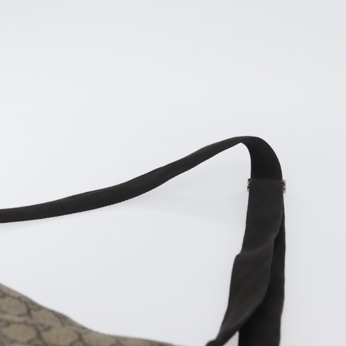 GUCCI GG Canvas Shoulder Bag PVC Beige Silver 110054 Auth 172689