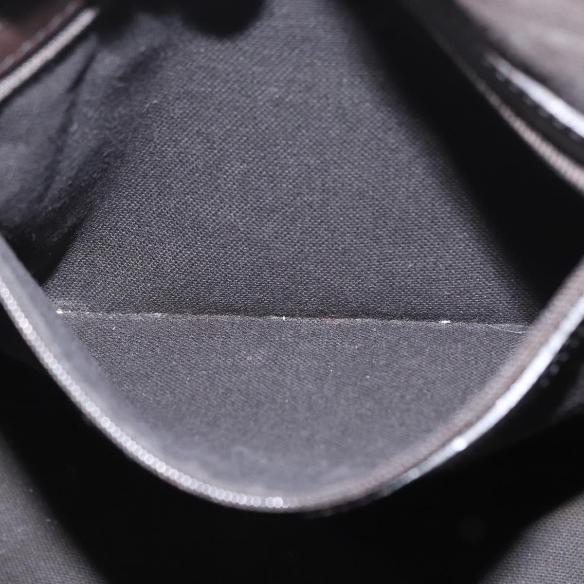 BURBERRY Nova Check Hand Bag PVC Beige Gold Auth 172725