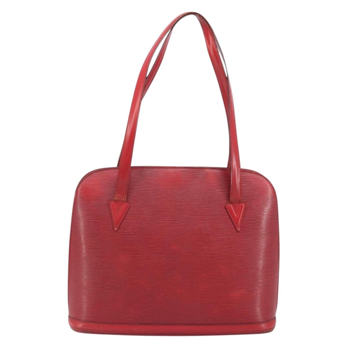 LOUIS VUITTON Epi Lussac Shoulder Bag Red M52287 LV Auth 172737