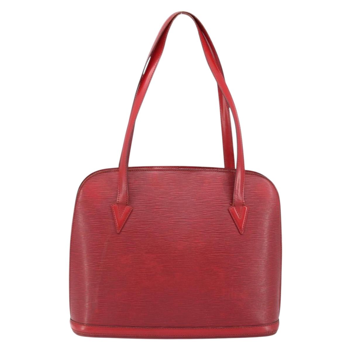 LOUIS VUITTON Epi Lussac Shoulder Bag Red M52287 LV Auth 172737
