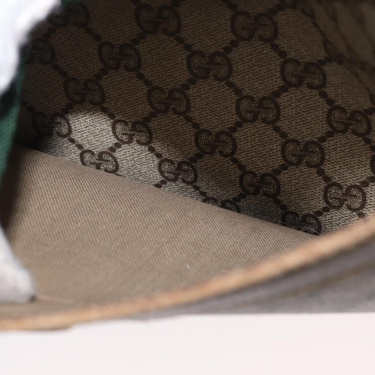 GUCCI GG Supreme Web Sherry Line Tote Bag PVC Beige Gold 16 002 4487 Auth 172743