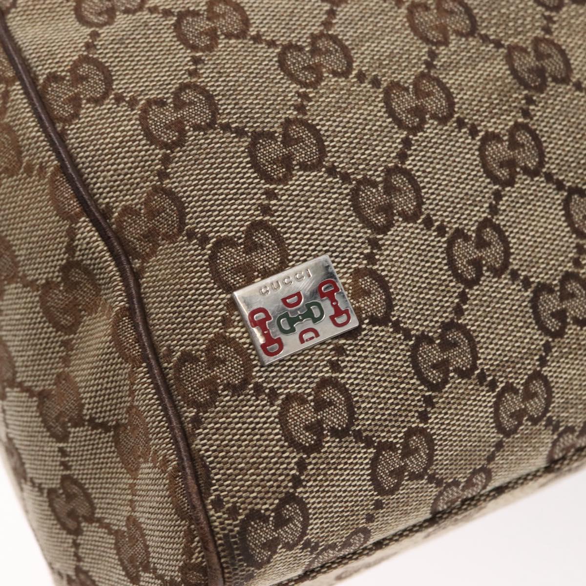 GUCCI GG Canvas Web Sherry Line Tote Bag Beige Silver 145810 Auth 172745