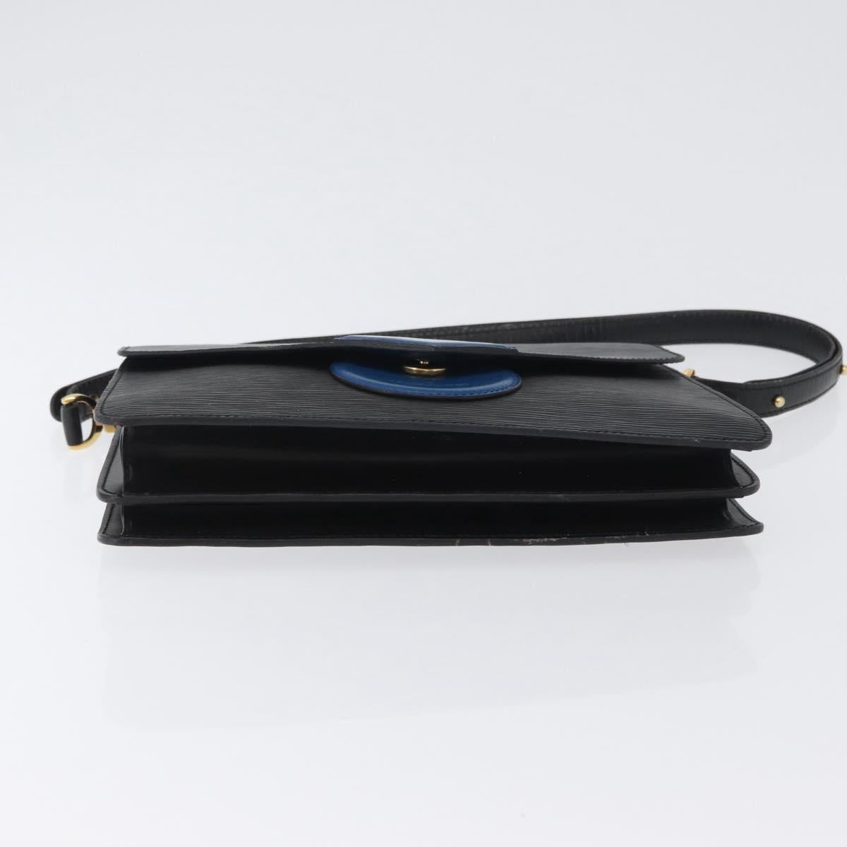 LOUIS VUITTON Epi Osh Shoulder Bag Black Blue M52445 LV Auth 172755
