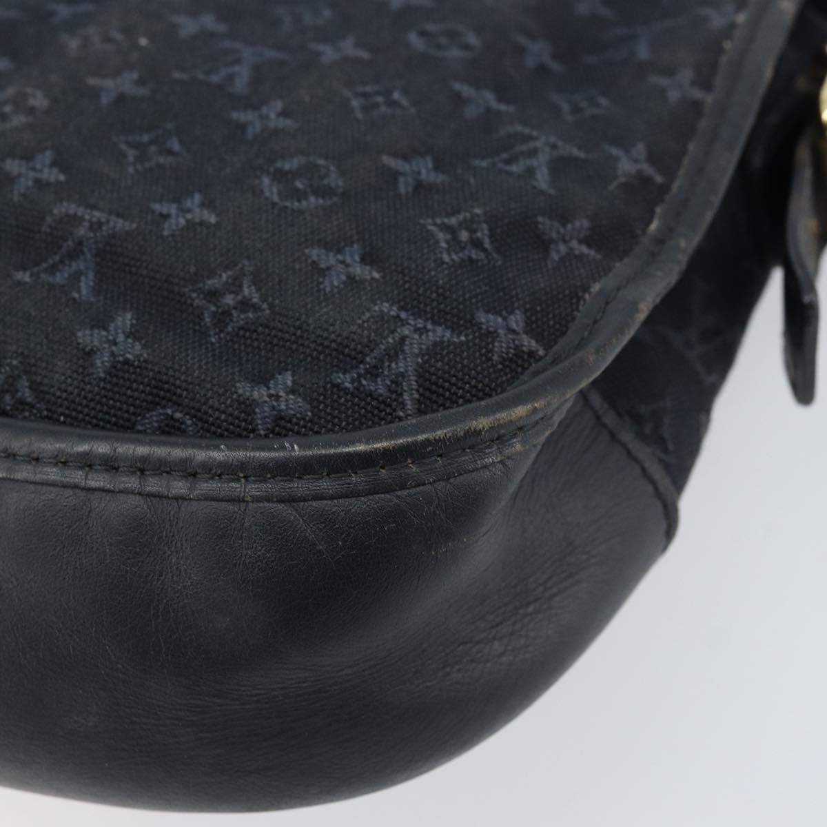 LOUIS VUITTON Monogram Mini Belanger Shoulder Bag Black M92672 LV Auth 172756