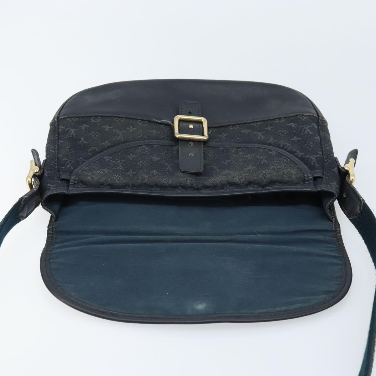 LOUIS VUITTON Monogram Mini Belanger Shoulder Bag Black M92672 LV Auth 172756
