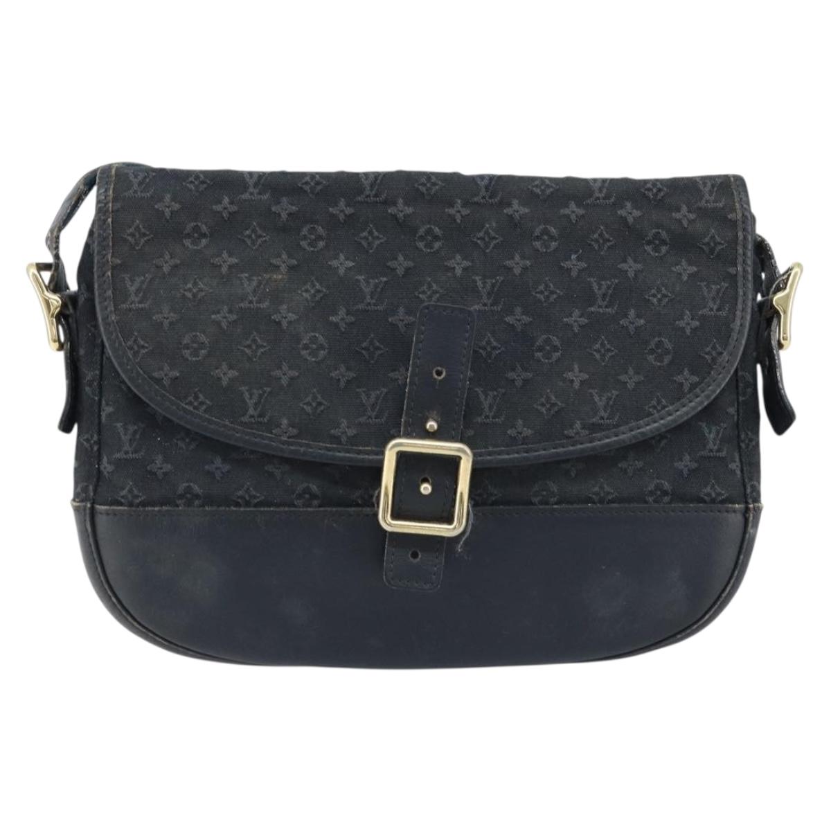 LOUIS VUITTON Monogram Mini Belanger Shoulder Bag Black M92672 LV Auth 172756