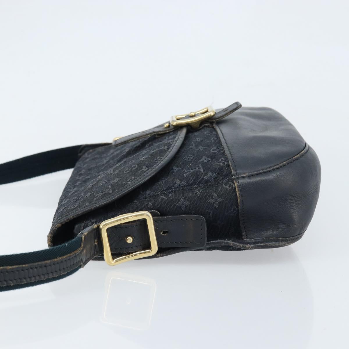 LOUIS VUITTON Monogram Mini Belanger Shoulder Bag Black M92672 LV Auth 172756