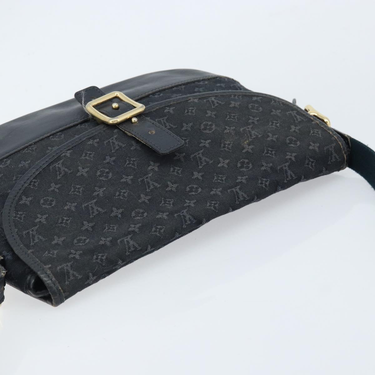 LOUIS VUITTON Monogram Mini Belanger Shoulder Bag Black M92672 LV Auth 172756
