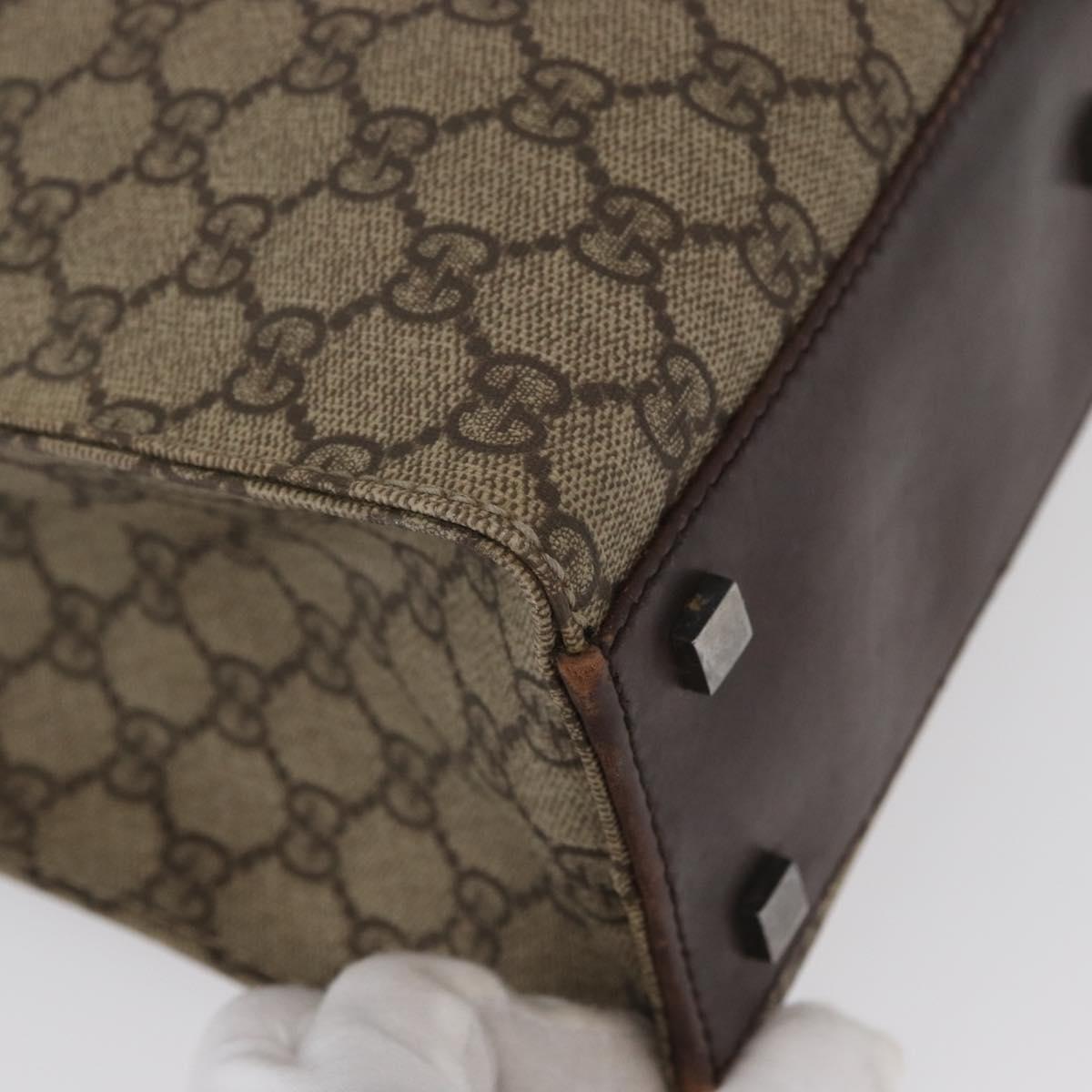 GUCCI GG Supreme Tote Bag PVC Beige 91249 Auth 172761