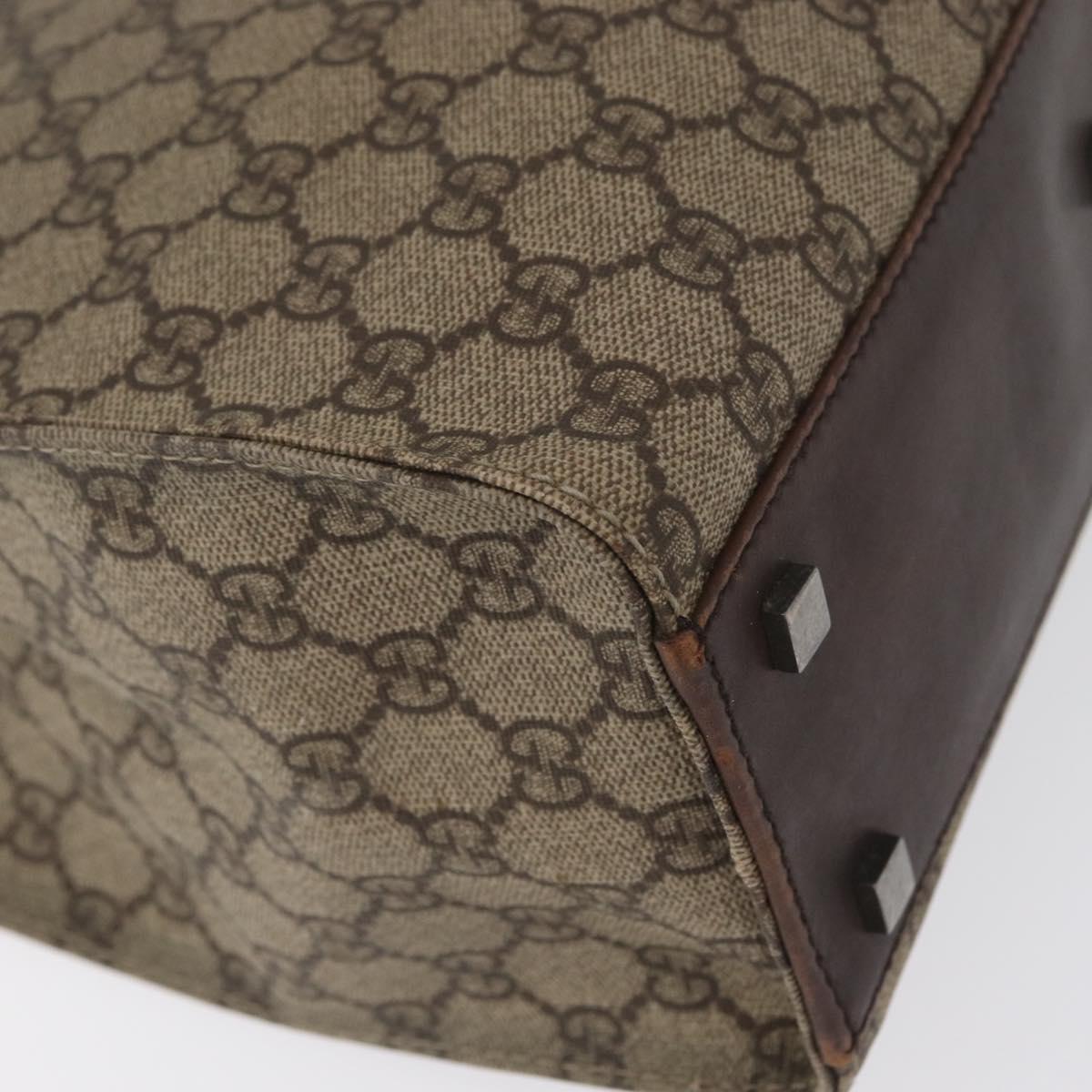 GUCCI GG Supreme Tote Bag PVC Beige 91249 Auth 172761