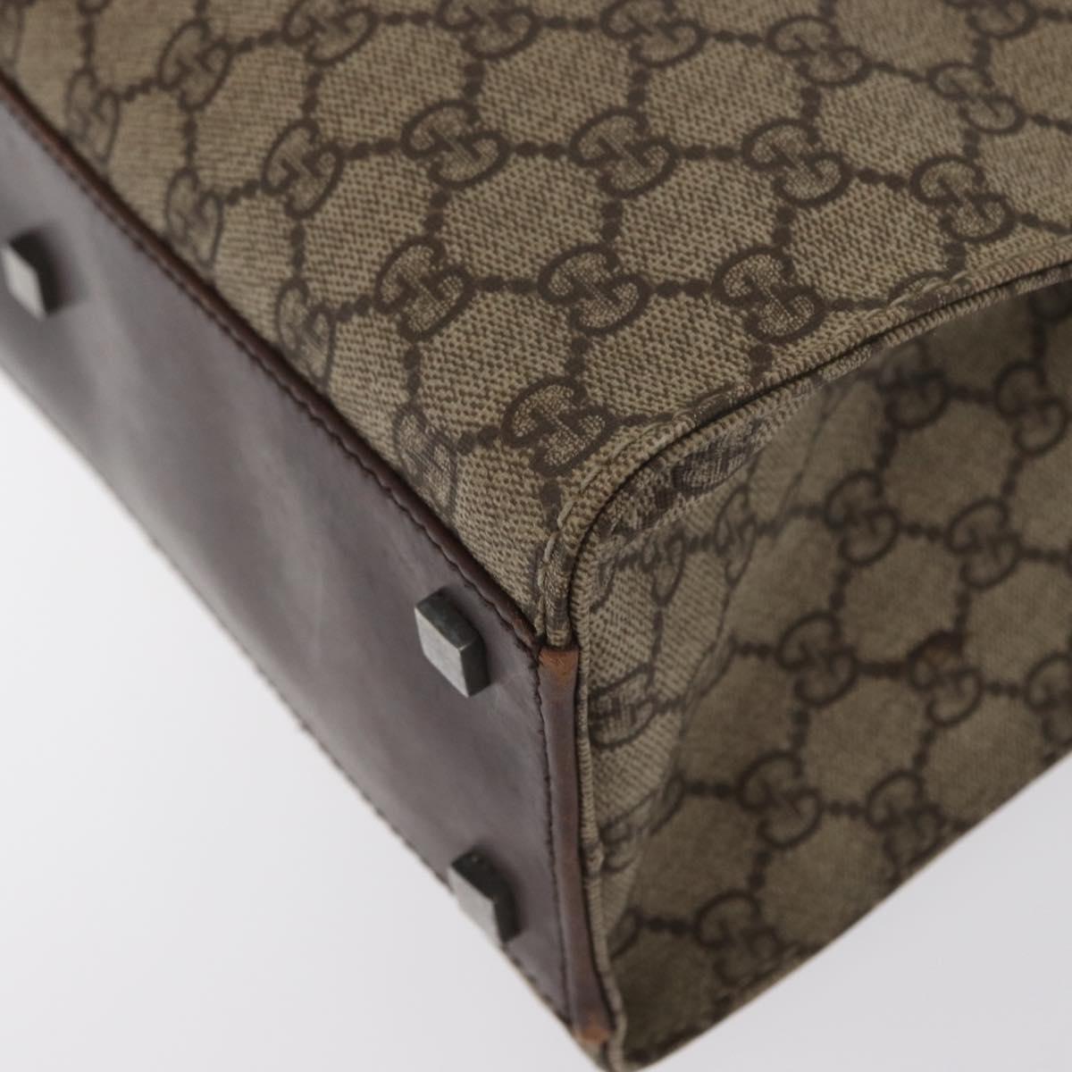 GUCCI GG Supreme Tote Bag PVC Beige 91249 Auth 172761