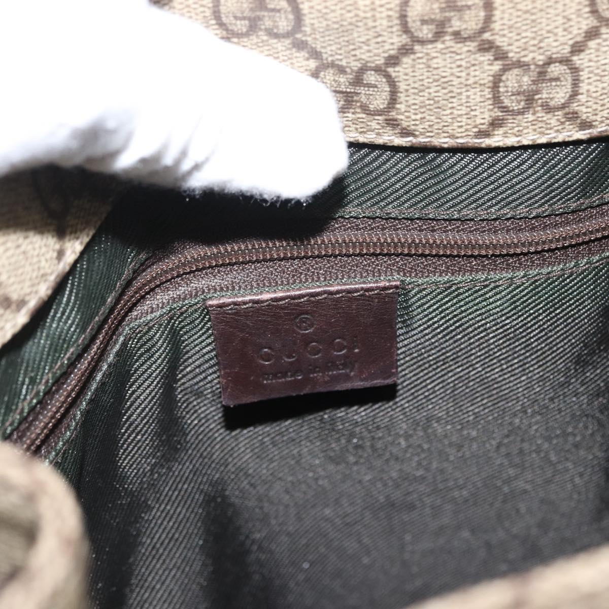 GUCCI GG Supreme Tote Bag PVC Beige 91249 Auth 172761