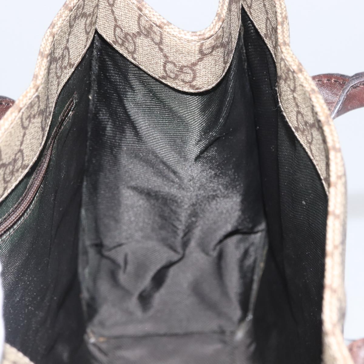 GUCCI GG Supreme Tote Bag PVC Beige 91249 Auth 172761