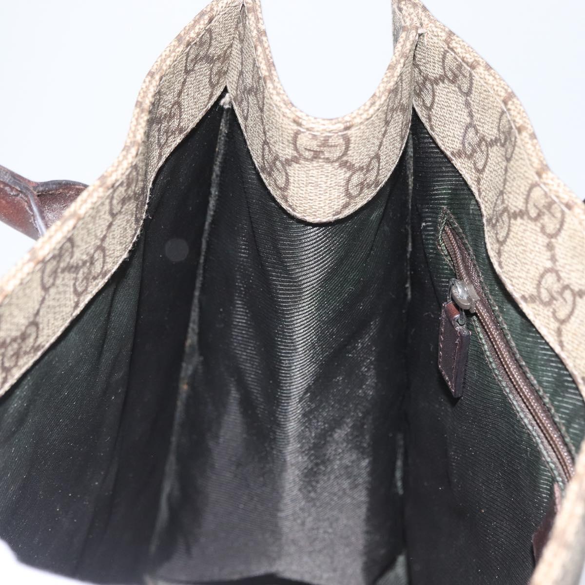 GUCCI GG Supreme Tote Bag PVC Beige 91249 Auth 172761