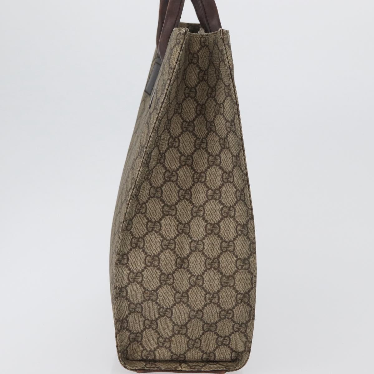 GUCCI GG Supreme Tote Bag PVC Beige 91249 Auth 172761