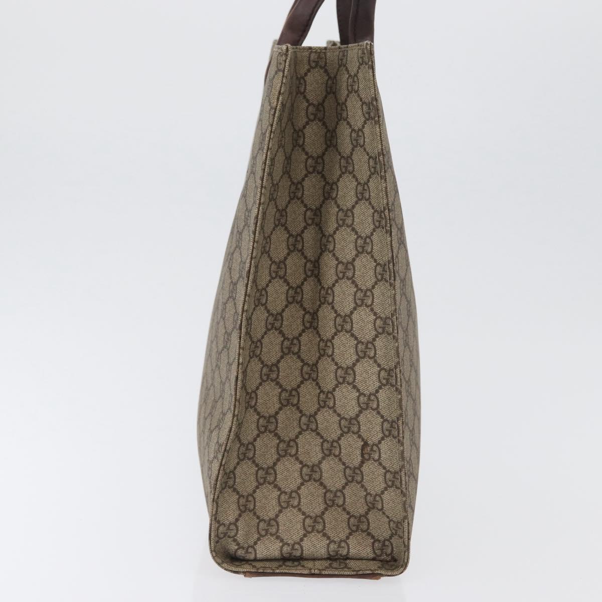GUCCI GG Supreme Tote Bag PVC Beige 91249 Auth 172761