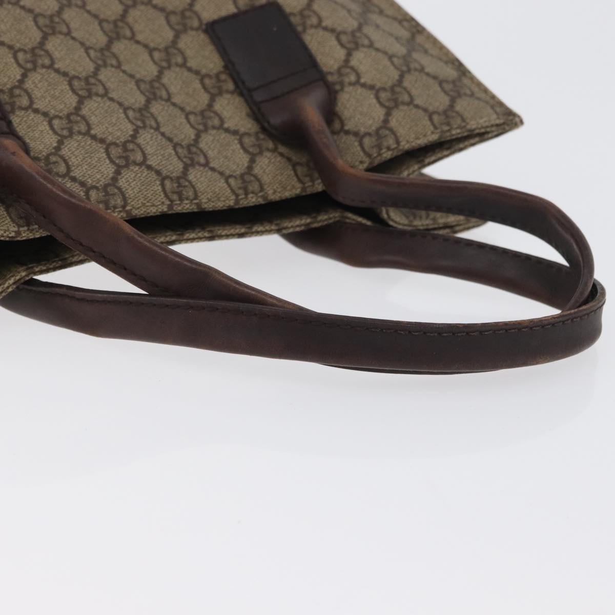 GUCCI GG Supreme Tote Bag PVC Beige 91249 Auth 172761