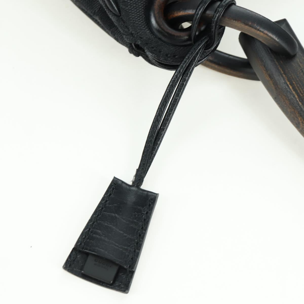 GUCCI GG Canvas Hand Bag Black 106495 Auth 172765V