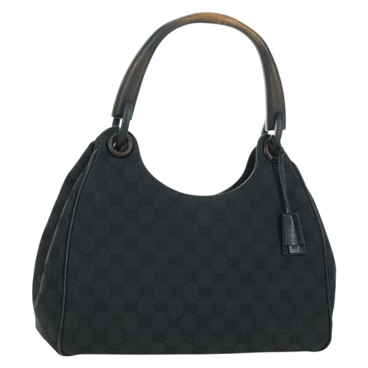 GUCCI GG Canvas Hand Bag Black 106495 Auth 172765V