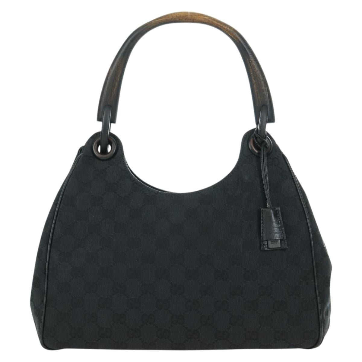 GUCCI GG Canvas Hand Bag Black 106495 Auth 172765V