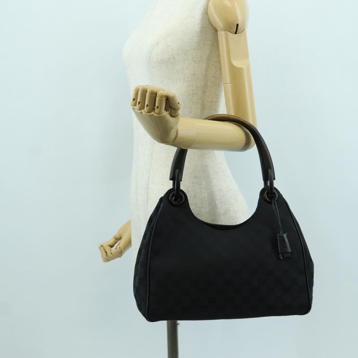 GUCCI GG Canvas Hand Bag Black 106495 Auth 172765V