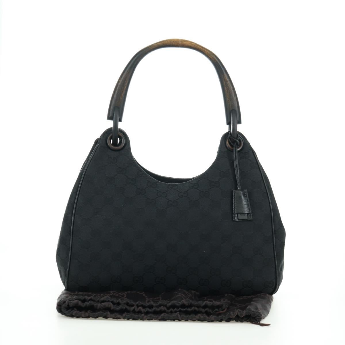 GUCCI GG Canvas Hand Bag Black 106495 Auth 172765V
