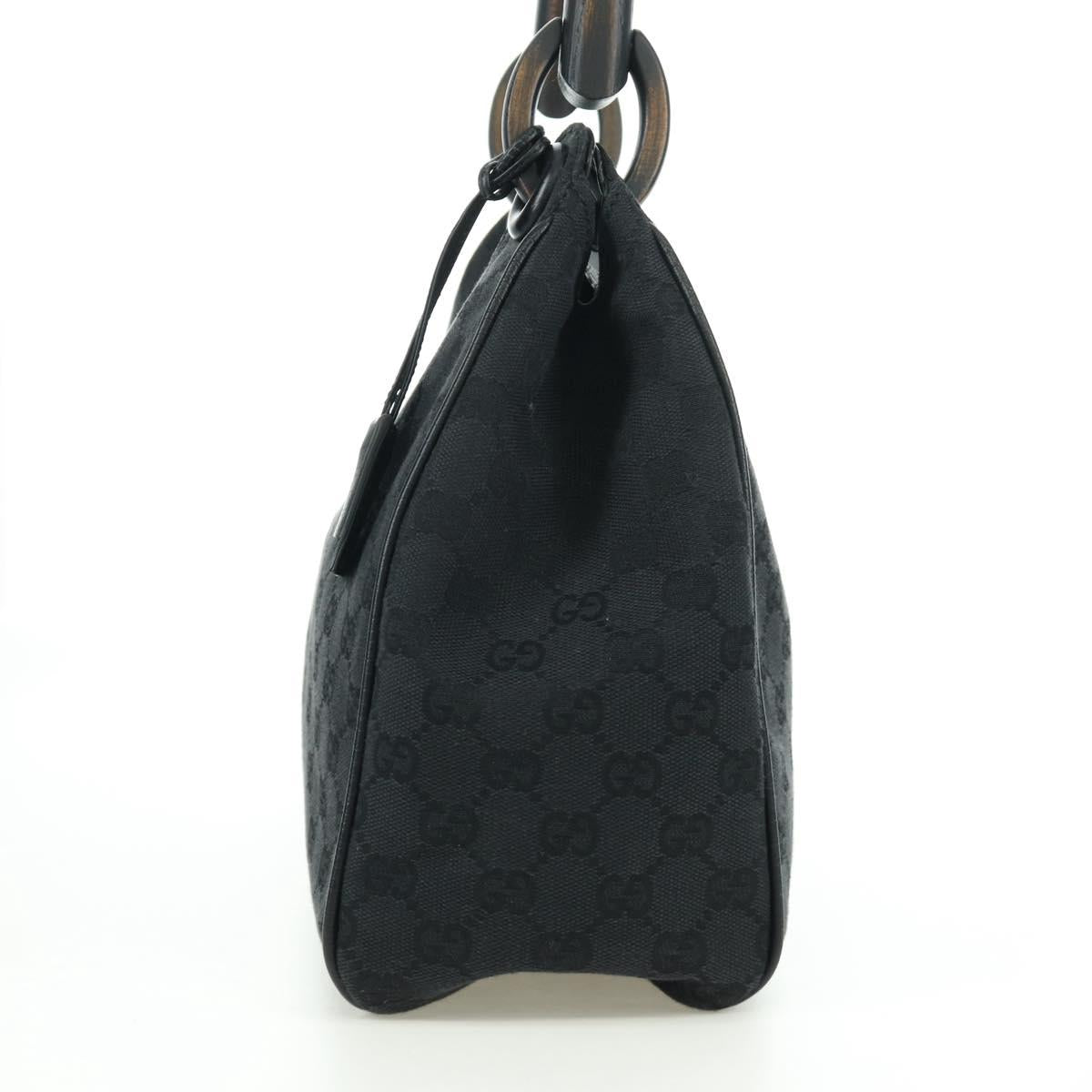 GUCCI GG Canvas Hand Bag Black 106495 Auth 172765V