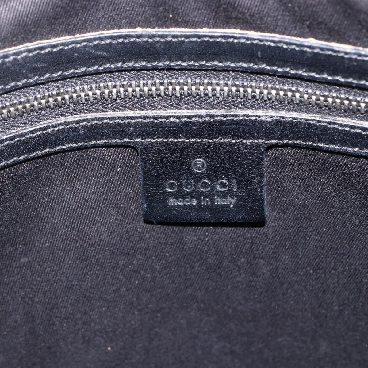 GUCCI GG Canvas Shoulder Bag Black Silver 109097 Auth 172771