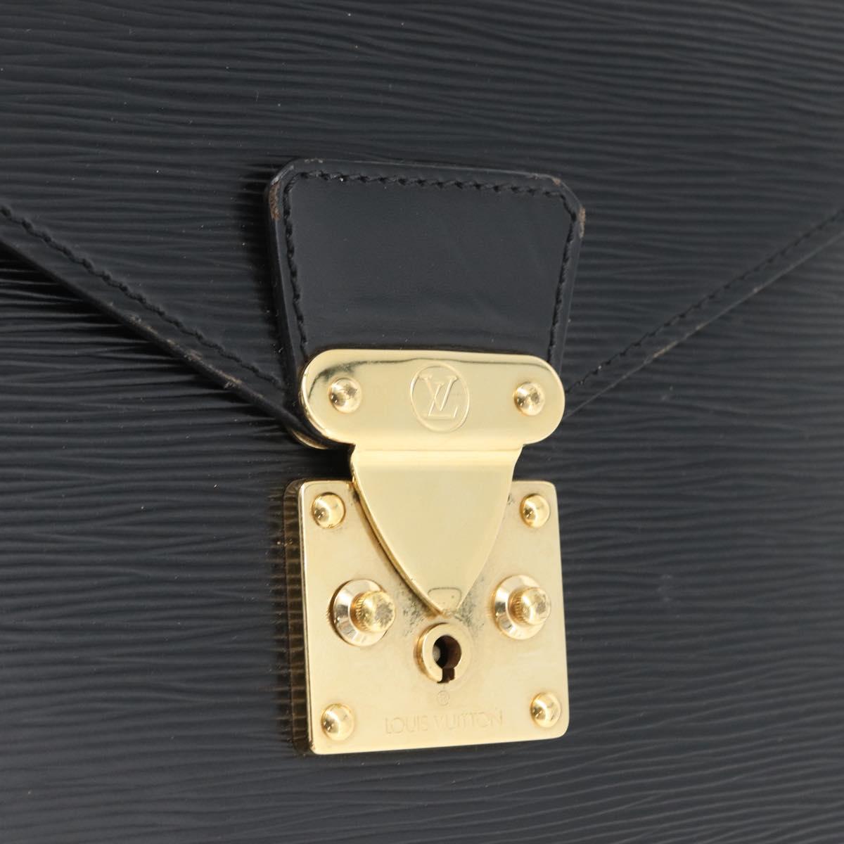 LOUIS VUITTON Epi Serviette Conseiller Briefcase Black M54422 LV Auth 172775
